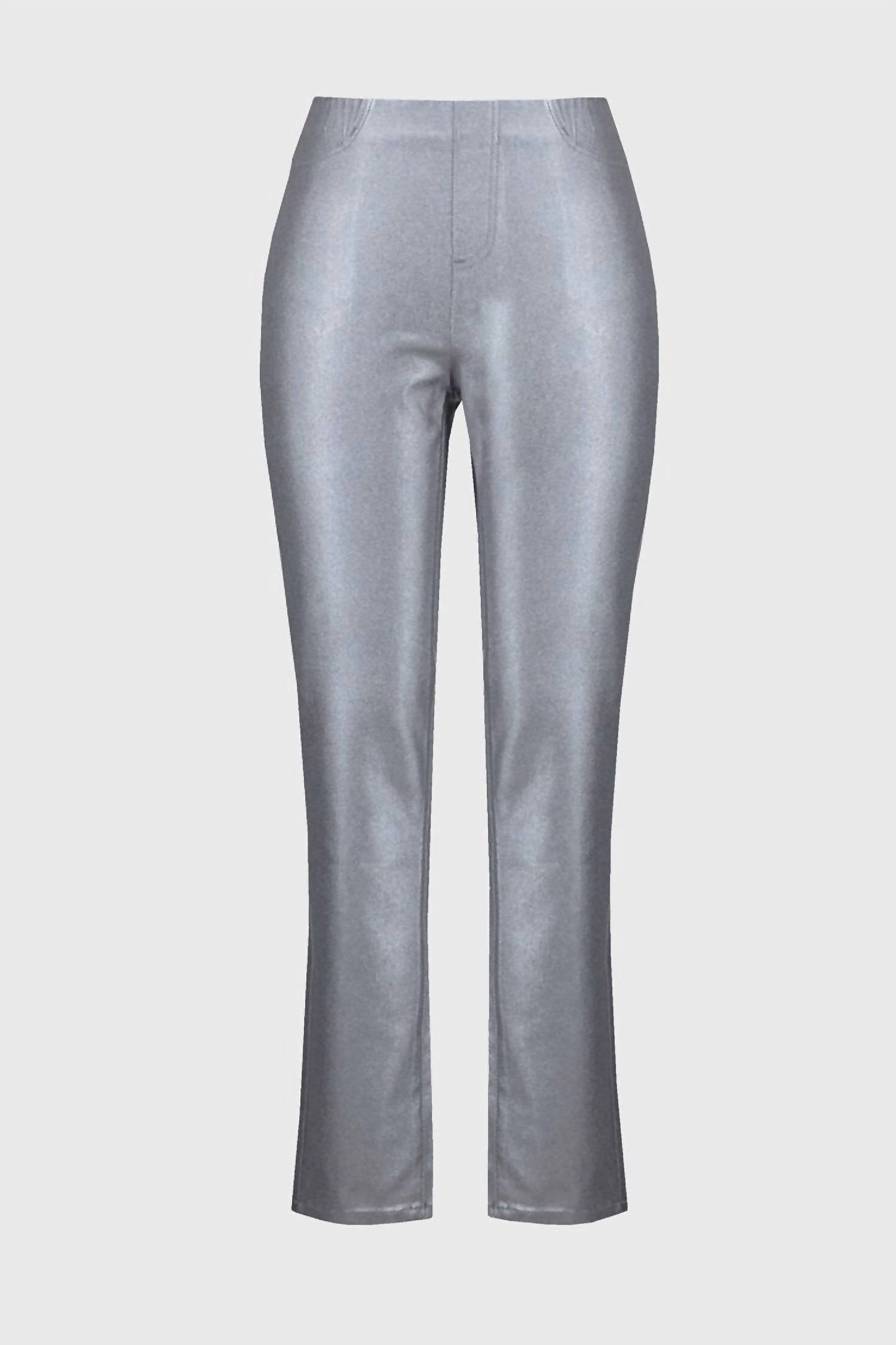Joseph Ribkoff - Metallic Coated Classic Slim Denim Pants