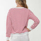 A Thousand Words - Wine Glass Striped Top
