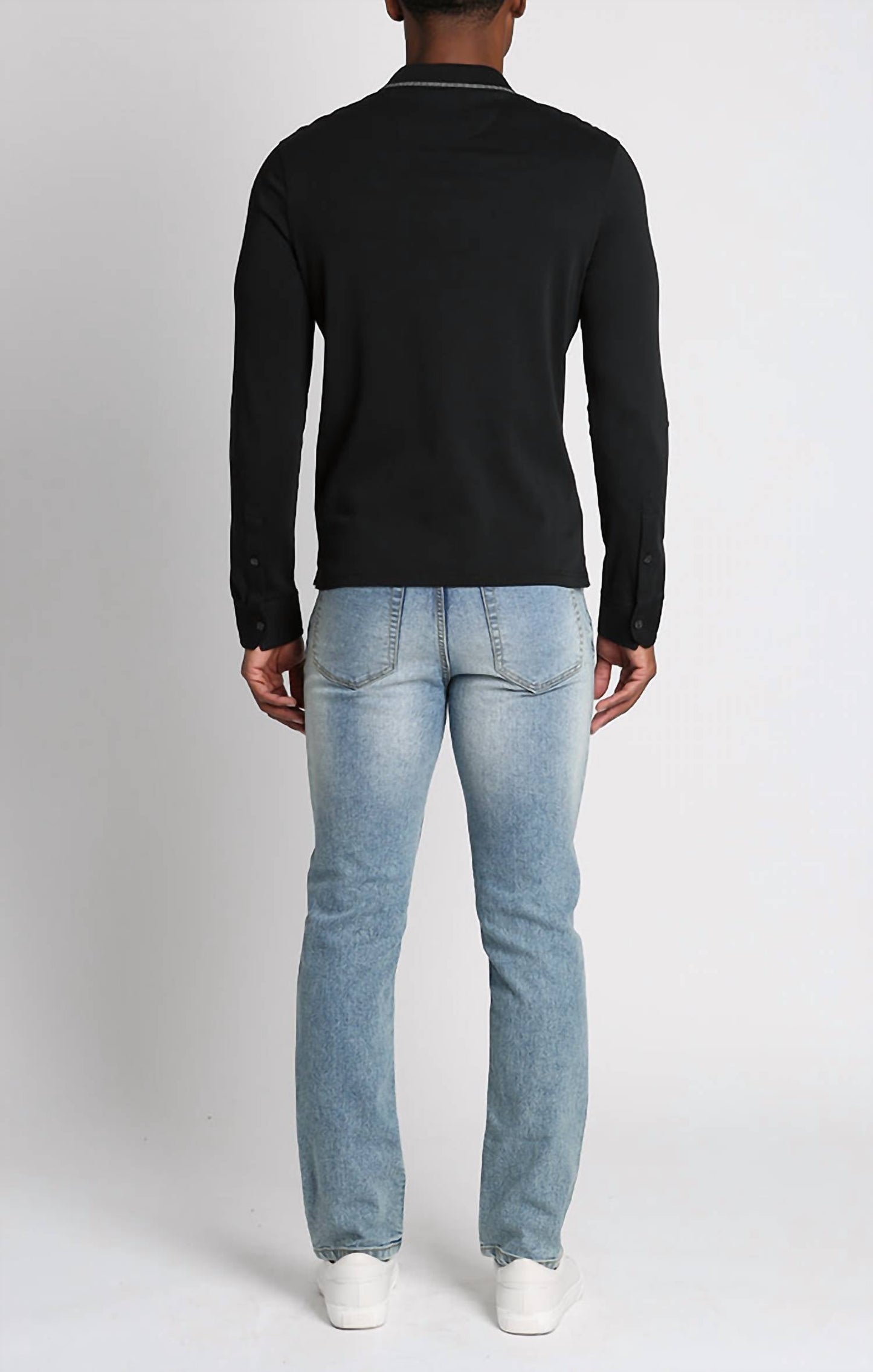 Jachs New York - Luxe Cotton Long Sleeve Polo Shirt