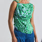 Derek Lam 10 Crosby - Ariel Tile Print Asymmetrical Top