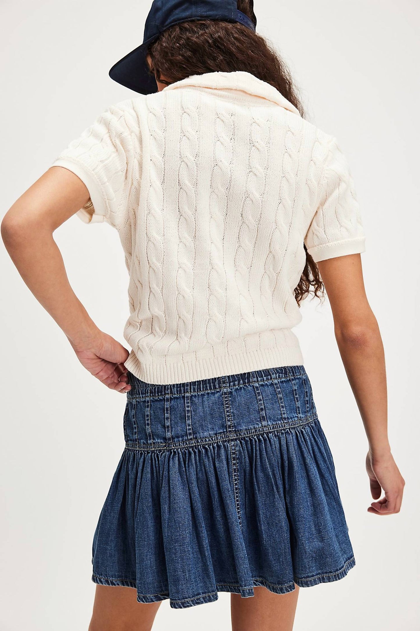 Free People - Roselle Denim Mini Skirt
