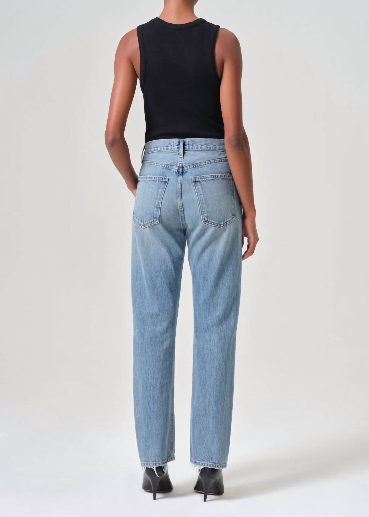 Agolde - '90s Pinch Waist Ripped High Waist Straight Leg Jeans