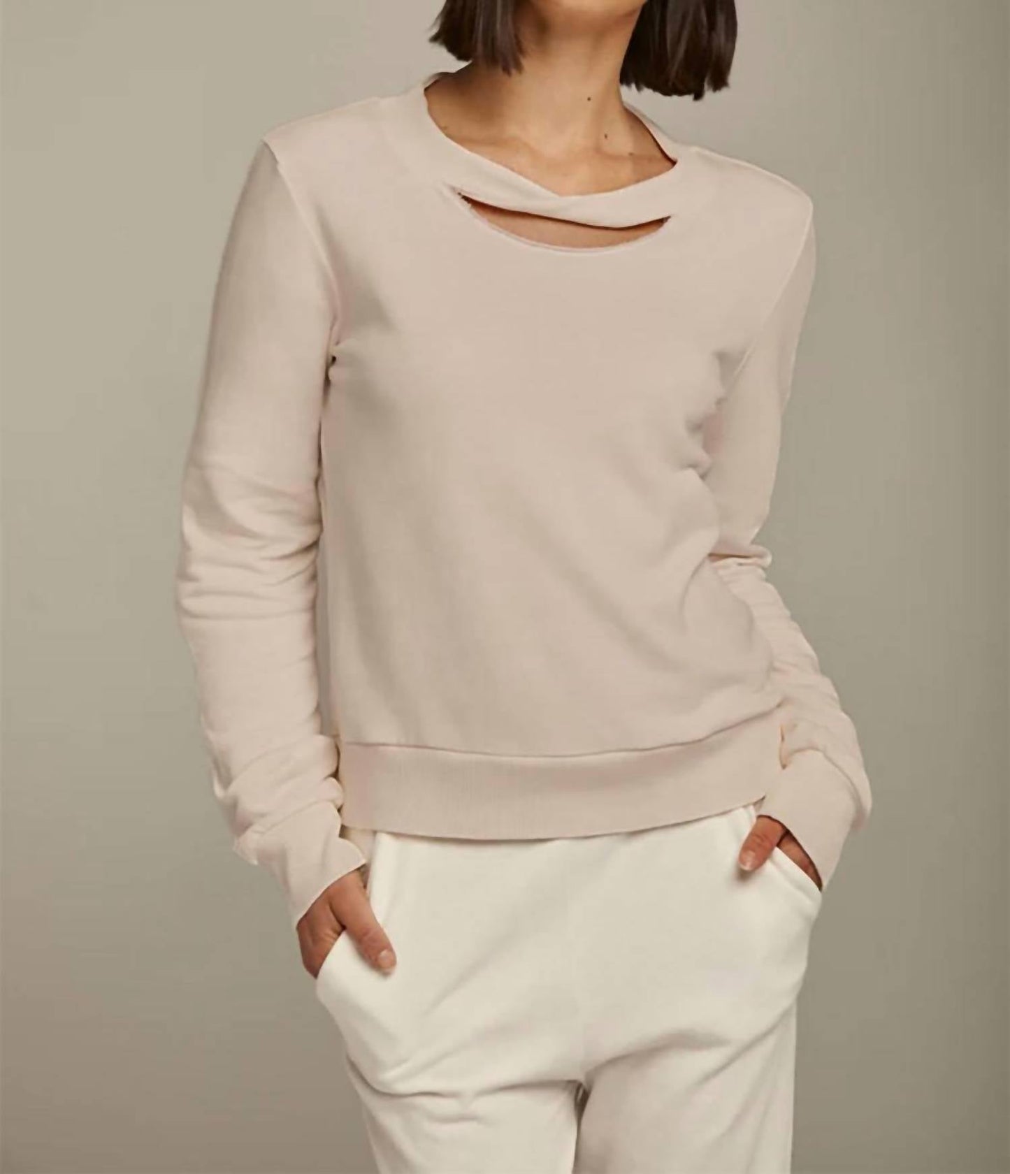 Lanston - Twist Neck Pullover Sweatshirt