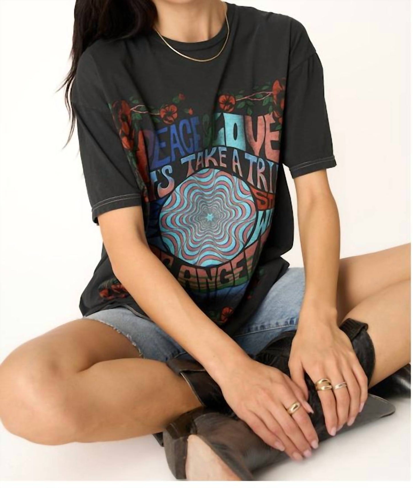Project Social T - PEACE AND LOVE RELAX T SHIRT