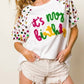 Trendsi - BiBi Metallic Letter Spangle Raglan Puff Sleeve Top