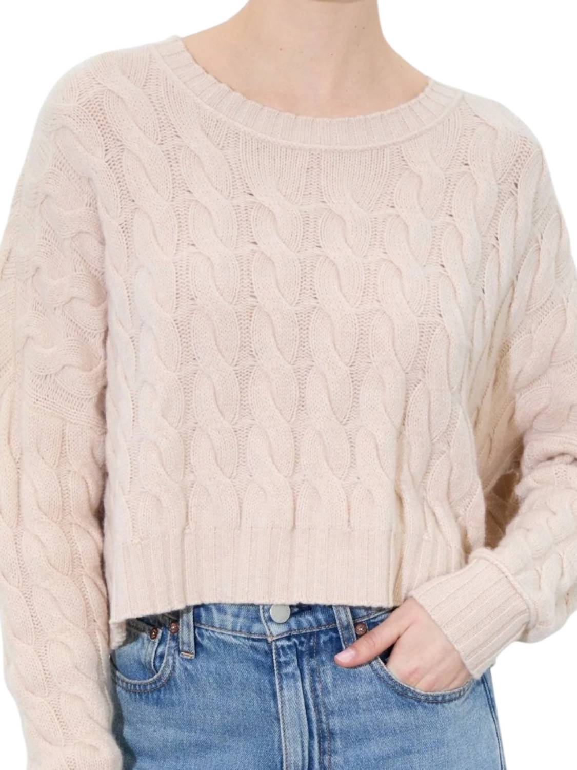 Alice + Olivia - Cecilie Cableknit Pullover Sweater