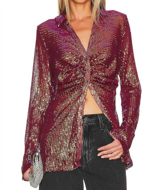 Free People - Camisa de lantejoulas