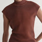 A.L.C. - Edith Metallic Knit Asymmetric Top