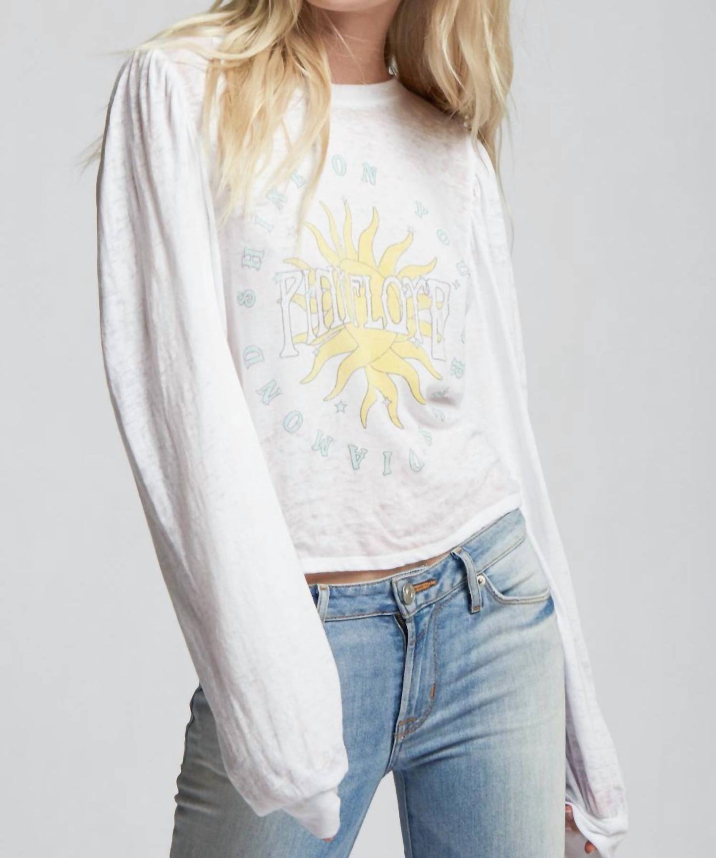 Recycled Karma - Pink Floyd Classic Shine Puff Sleeve Tee