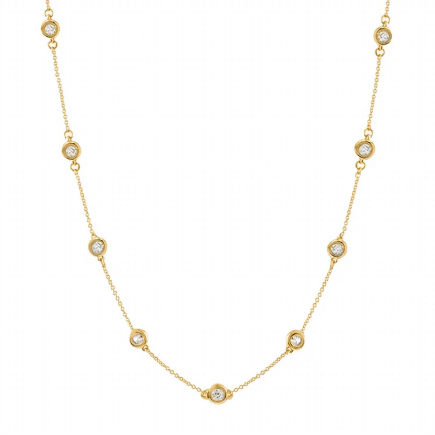 Diana M Jewels - 1.00 Cts Diamonds-by-the-yard Necklace