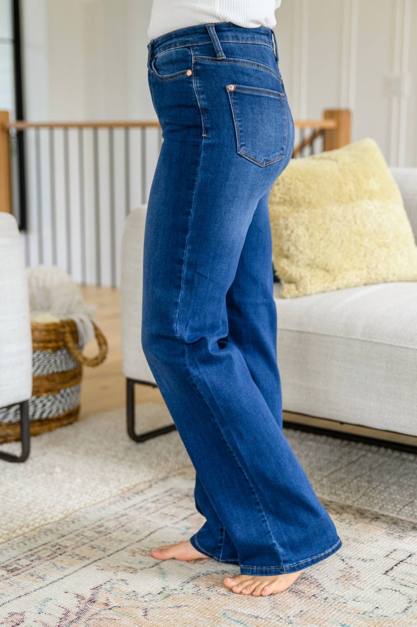 Judy Blue - Front Seam Wide Leg Trouser Jeans