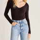 Z Supply - Sonya Brushed Rib Long Sleeve Top