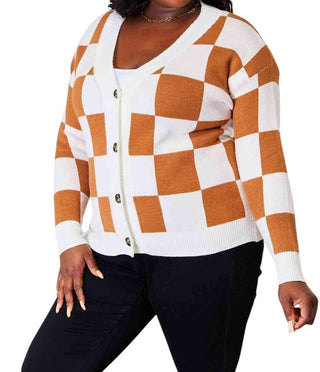 Double Take - Cardigan plus size com decote em V