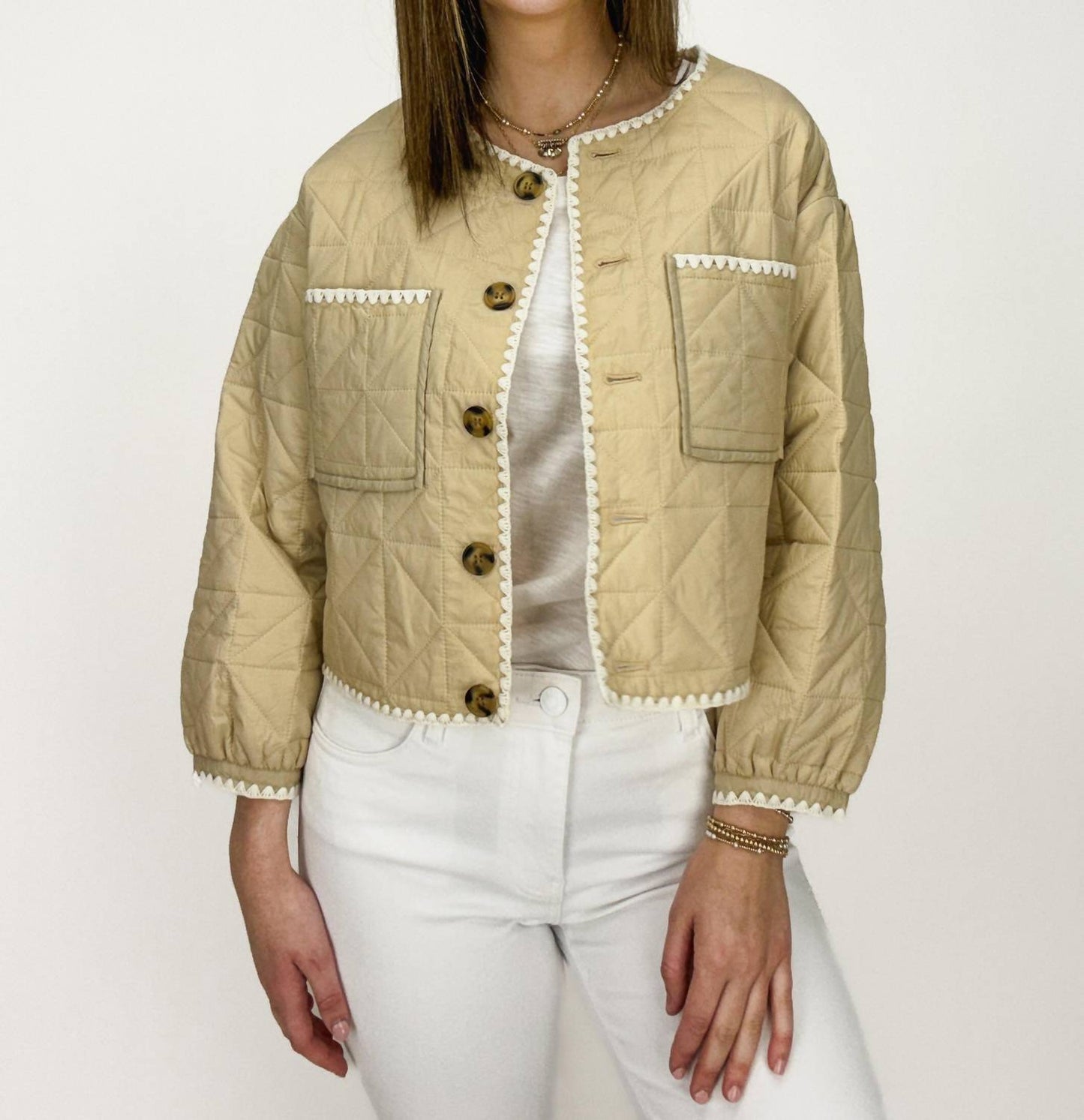 Dolce Cabo - Roxanne Whip Stitch Cropped Jacket