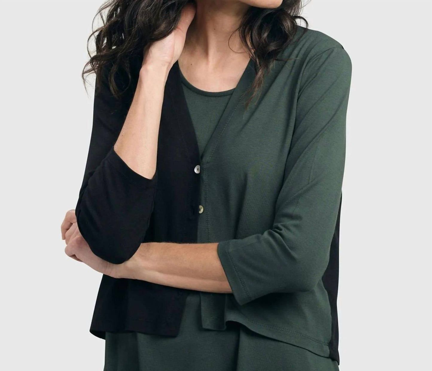 Alembika - Essential 2-tone Crop Cardigan