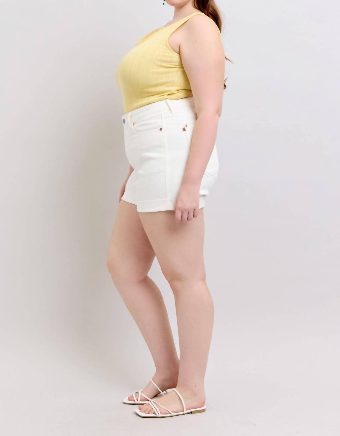 Judy Blue - High Waist Double Roll Cuff Denim Short