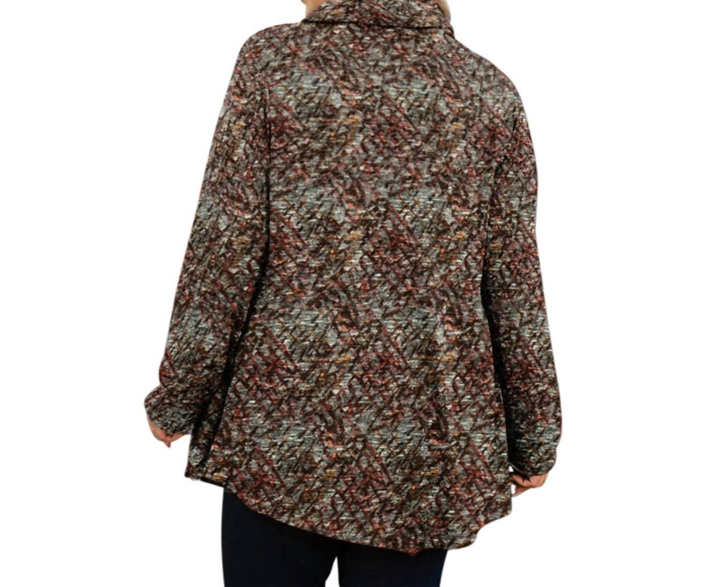 On The Plus Side - Cowl Long Sleeve Tunic - Plus