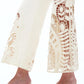 Bayeas - Embroidered High Rise Wide Leg Pants