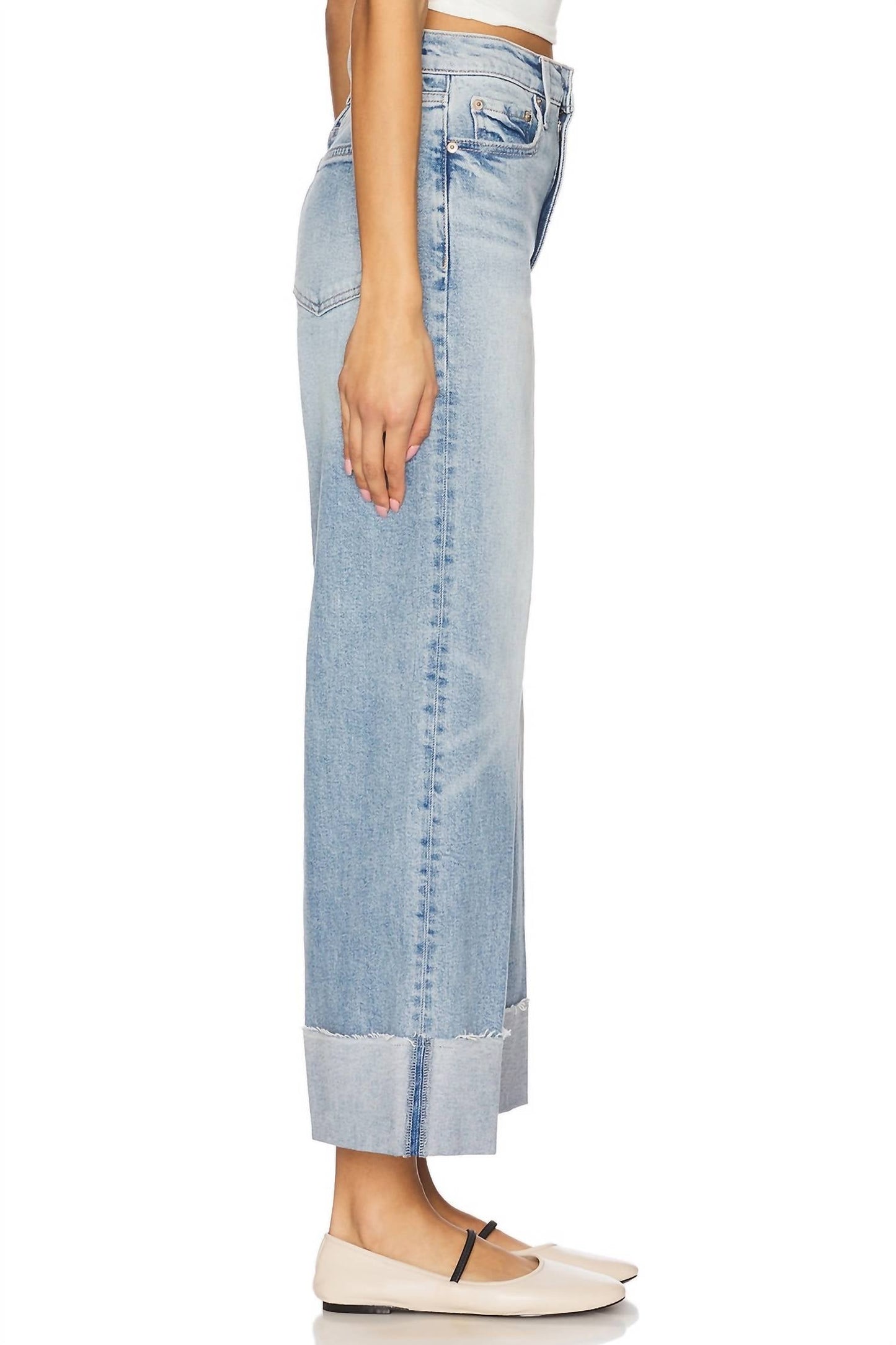 Pistola - Lana Crop Cuffed Wide Leg Jeans