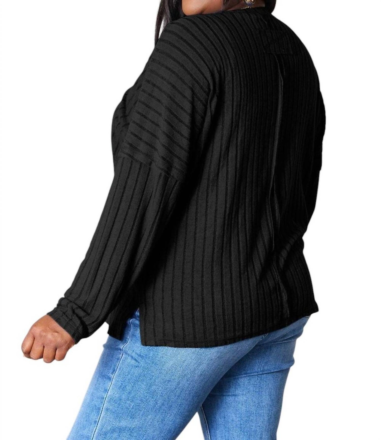 Basic Bae - Sophisticated Ribbed Knit Top