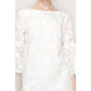 Ina - Floral Lace Three Quarter Sleeves Mini Dress
