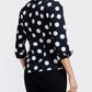 Foxcroft - Women's Salina Polka Dot Three Quarter Sleeve Top