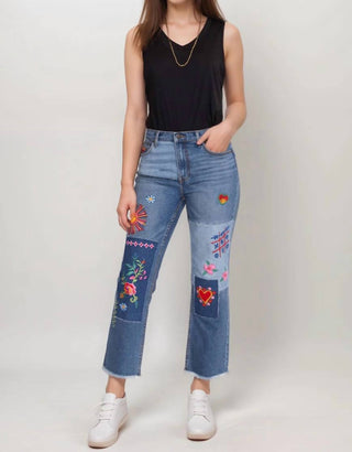 Johnny Was - Calça Jeans Curta Reta