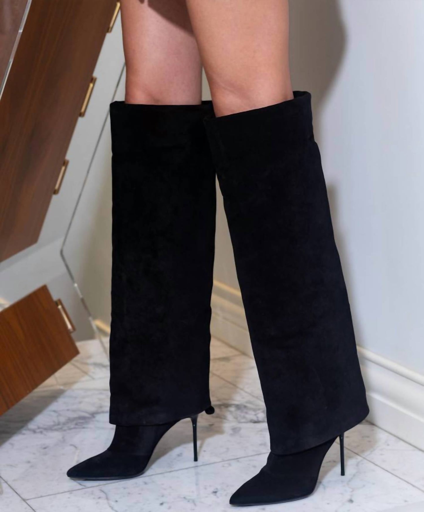 Balmain - Women's Arielle Calfskin Knee High Boots