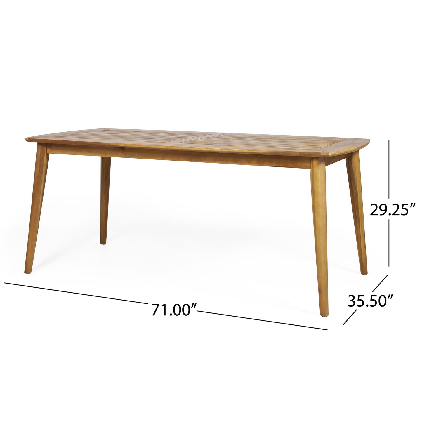 Outdoor Dining Table with Teak Frame