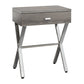 Accent Side X Table With Storage Drawer