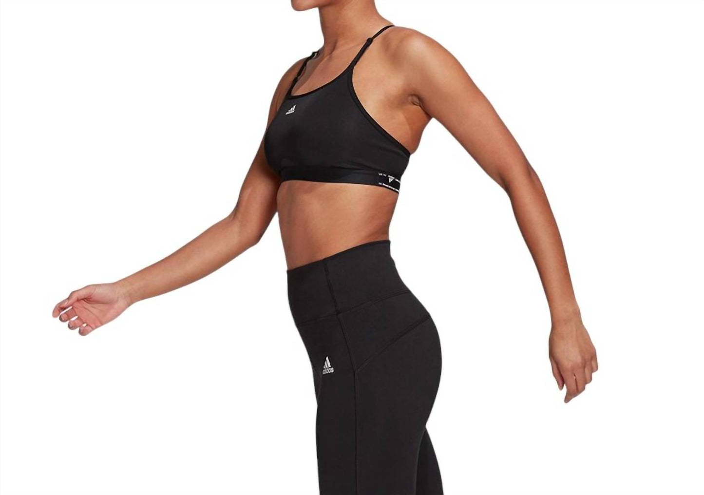 Adidas - Sutiã esportivo de treino com bojos removíveis e suporte leve