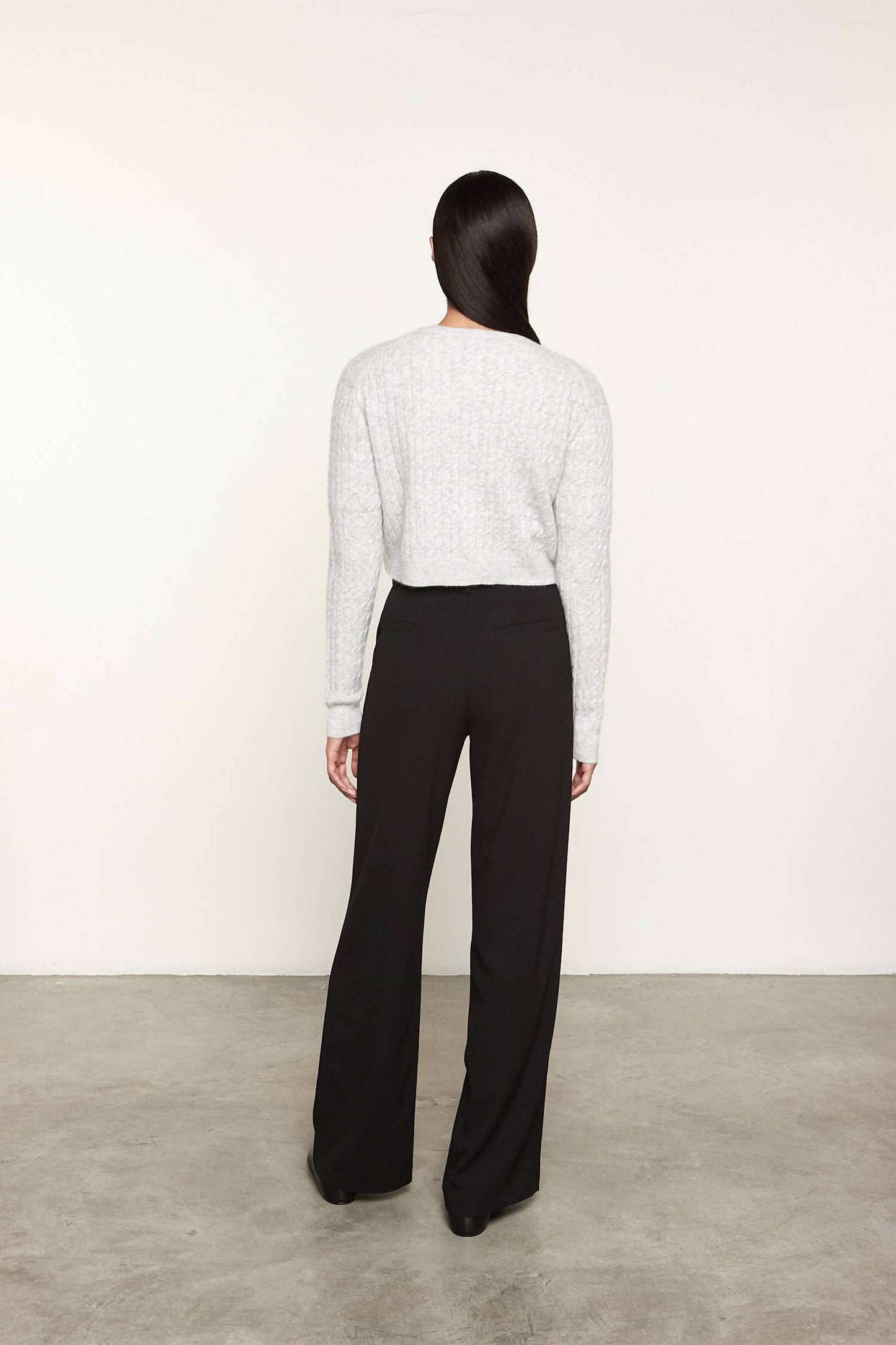 Enza Costa - POWDER CASHMERE CABLE KNITTED CARDIGAN
