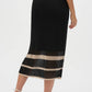 Joseph Ribkoff - Sweater Knit Open Stitch Stripe Skirt