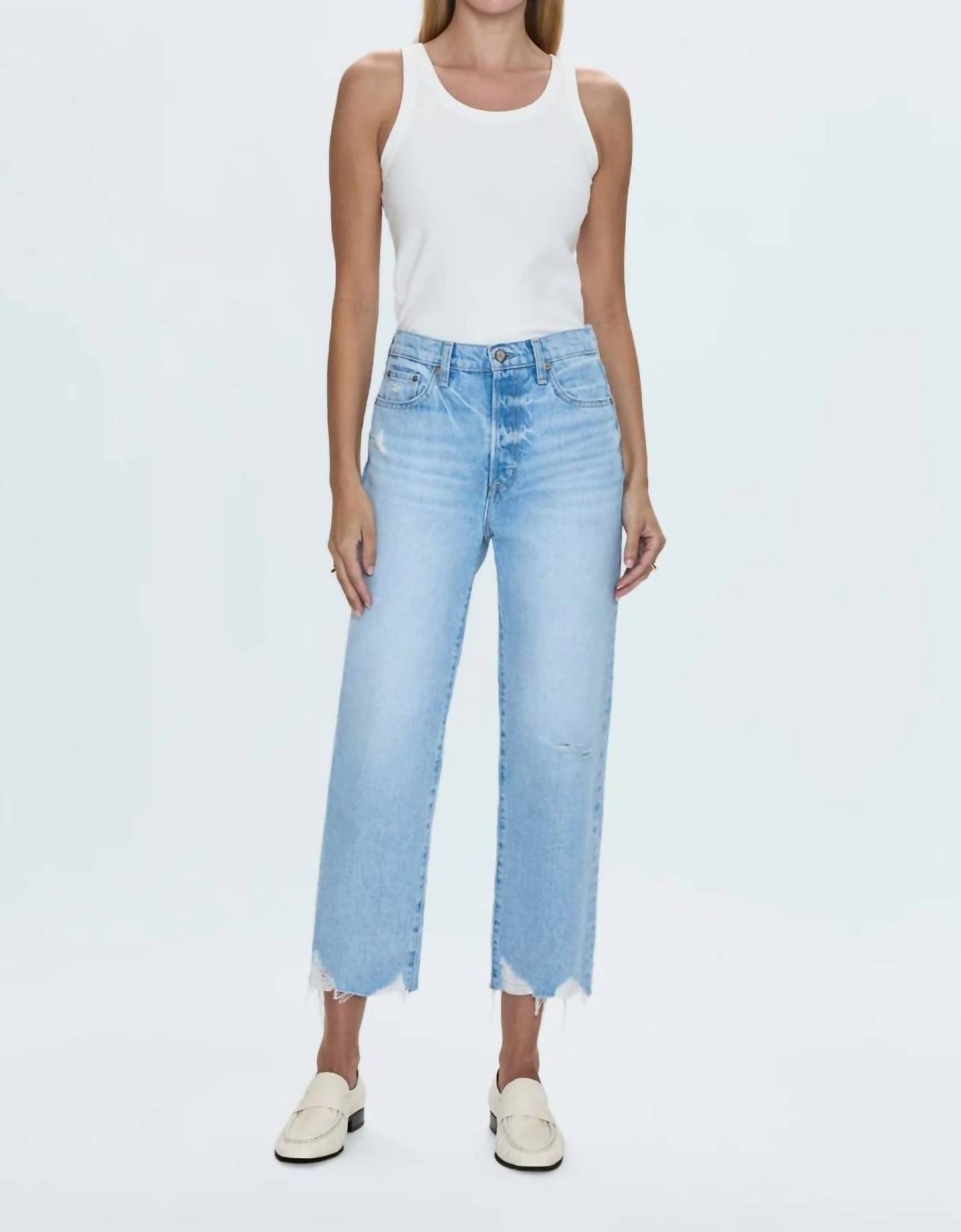Pistola - Cassie Crop Super High Rise Straight Denim