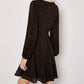 Apricot - PLEATED SLEEVE POLKADOT DRESS