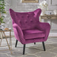 Alyssa Mid Century Upholstered Arm Chair With Wingback Design