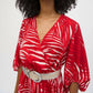 Joseph Ribkoff - Floral Puff Sleeve Dress
