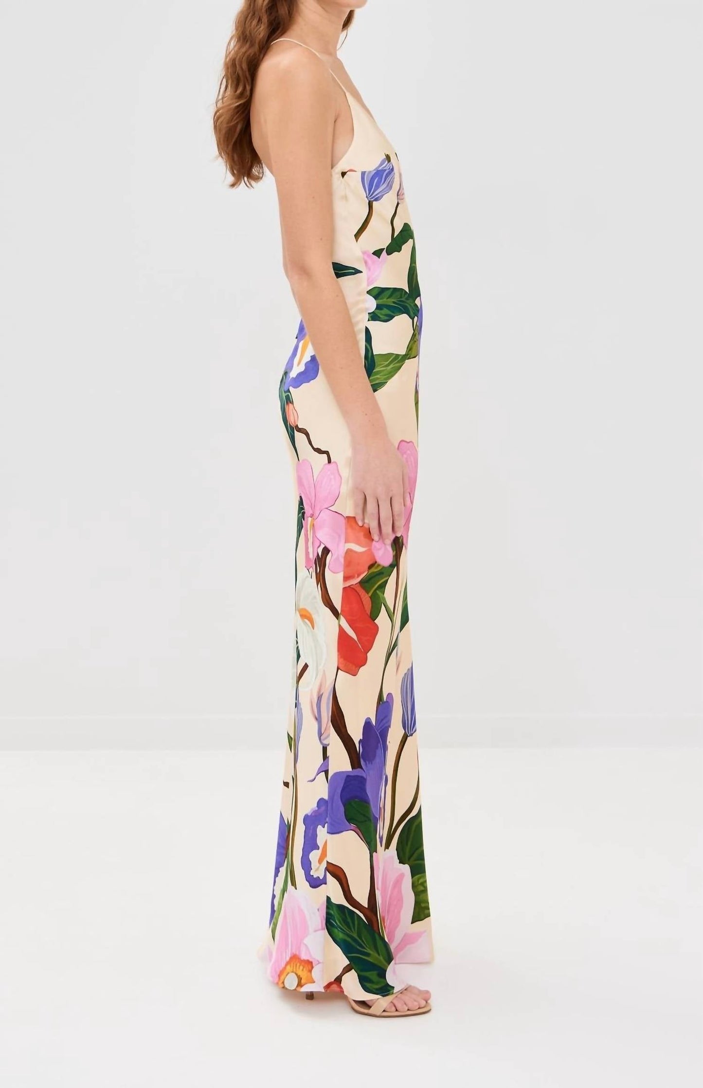 Borgo De Nor - Olive Crepe Satin Dress