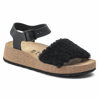 Birkenstock - Sandália Feminina Glenda em Couro Natural/Shearling