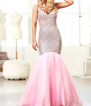 Mac Duggal - Vestido de baile sereia brilhante