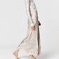 Avant Toi - Marble Lamination Effect Stretch Silk Long Skirt