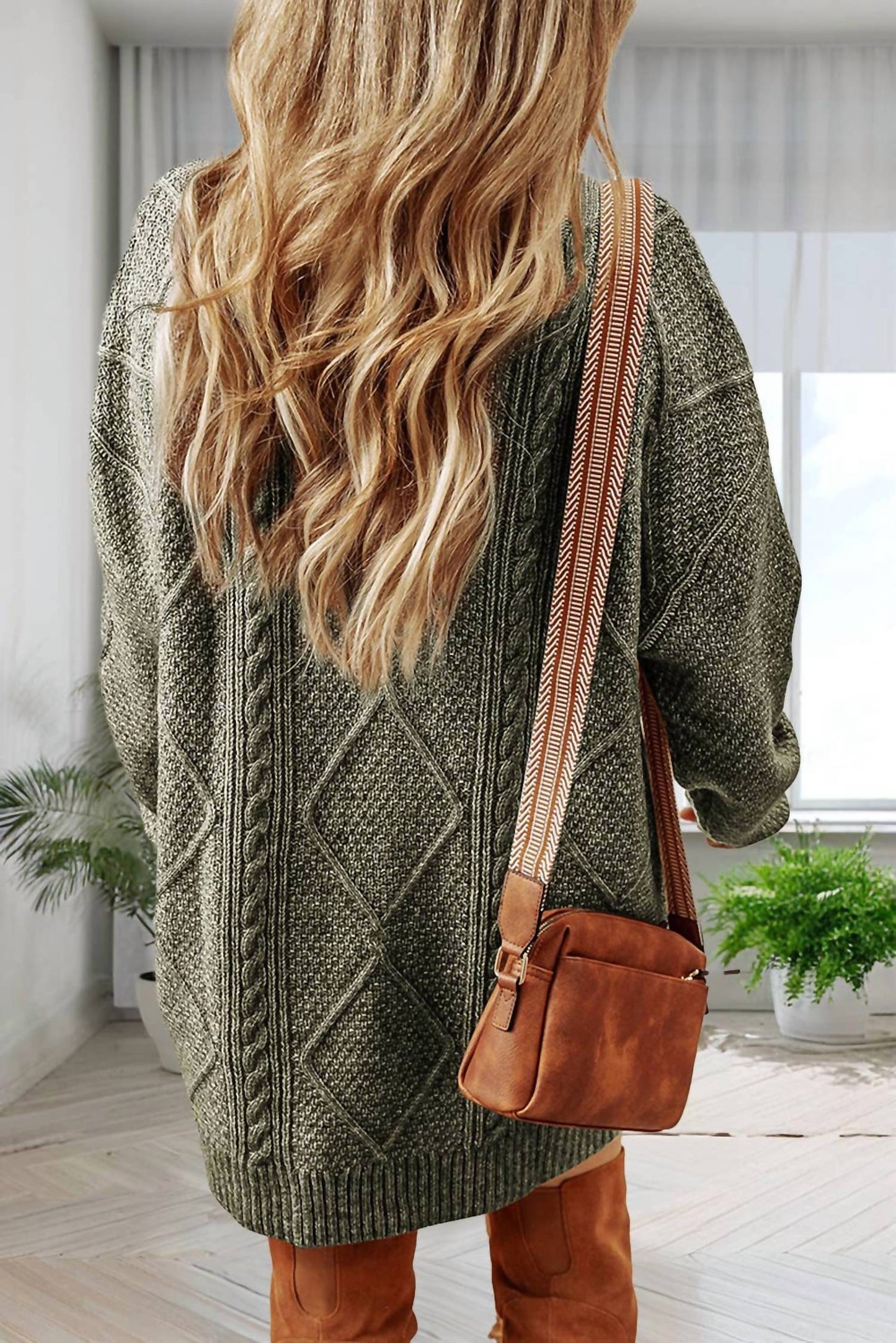 1 The Woman - Cable Knit Sweater Dress