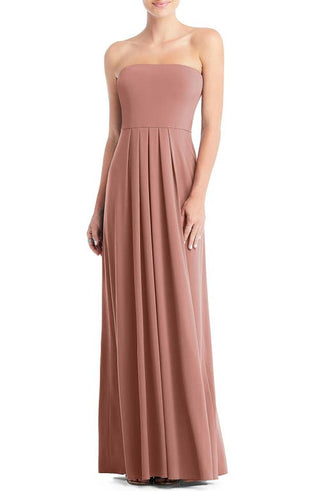 Dessy Collection Multi-Way Loop A-Line Gown in Desert Rose, Size Large
