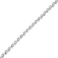 .925 Sterling Silver 1.0 Cttw Diamond Spiral Wave Curved-Link 7" Tennis Bracelet (I-J Color, I3 Clarity)