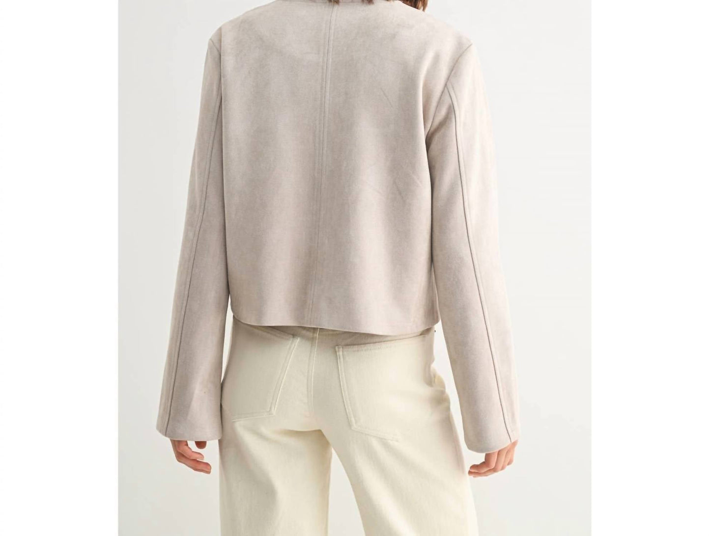 Fun 2 Fun - Suede Button Down Jacket