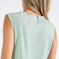 143 Story - Peyton Pleated Sleeveless High Neck Top
