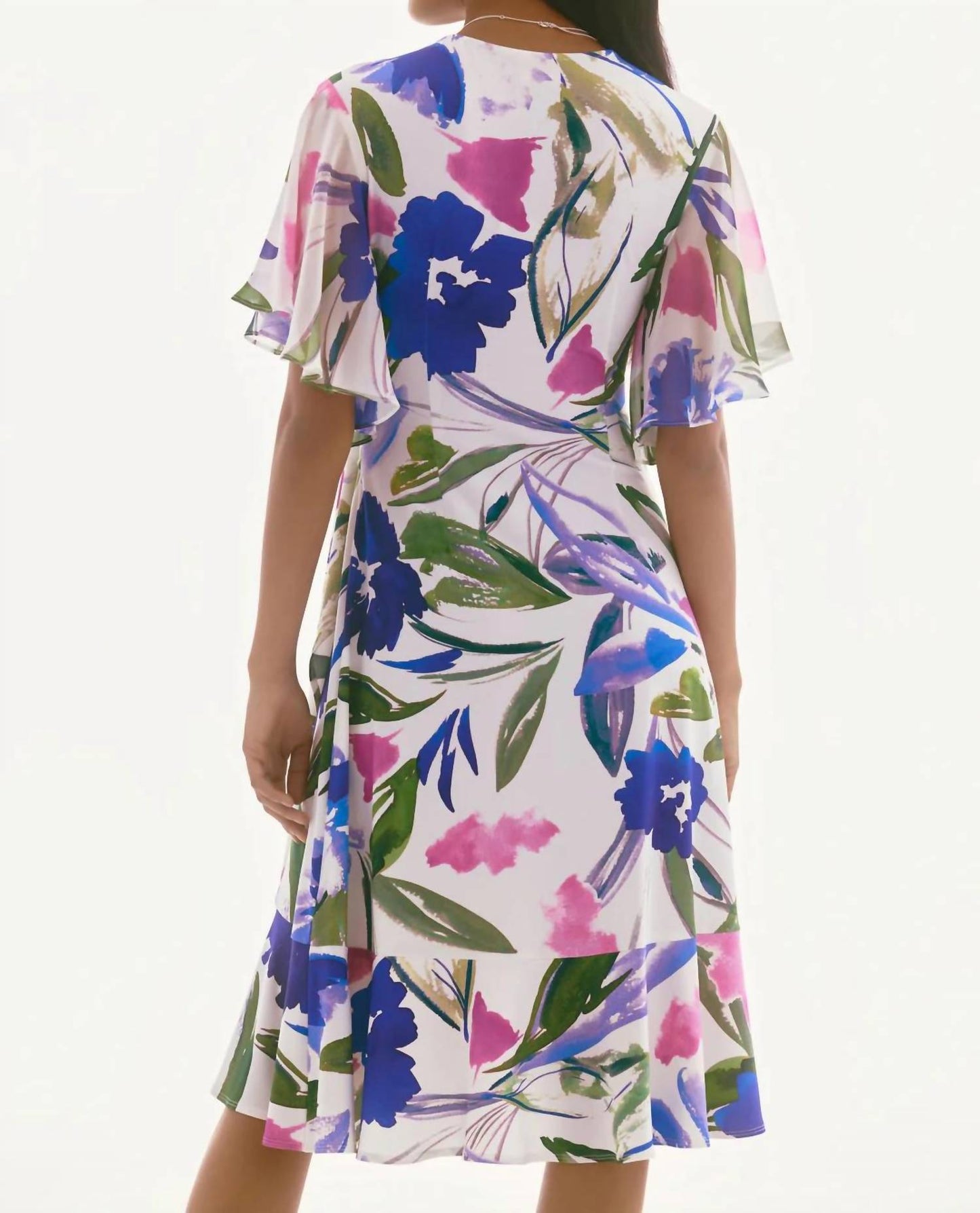 Joseph Ribkoff - Floral Print Belted Wrap Dress