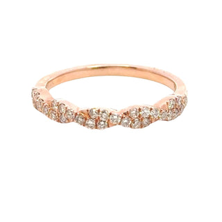 Aamiaa - Anel de diamante natural de 0,35 quilates com garra torcida - Tamanho 6,5