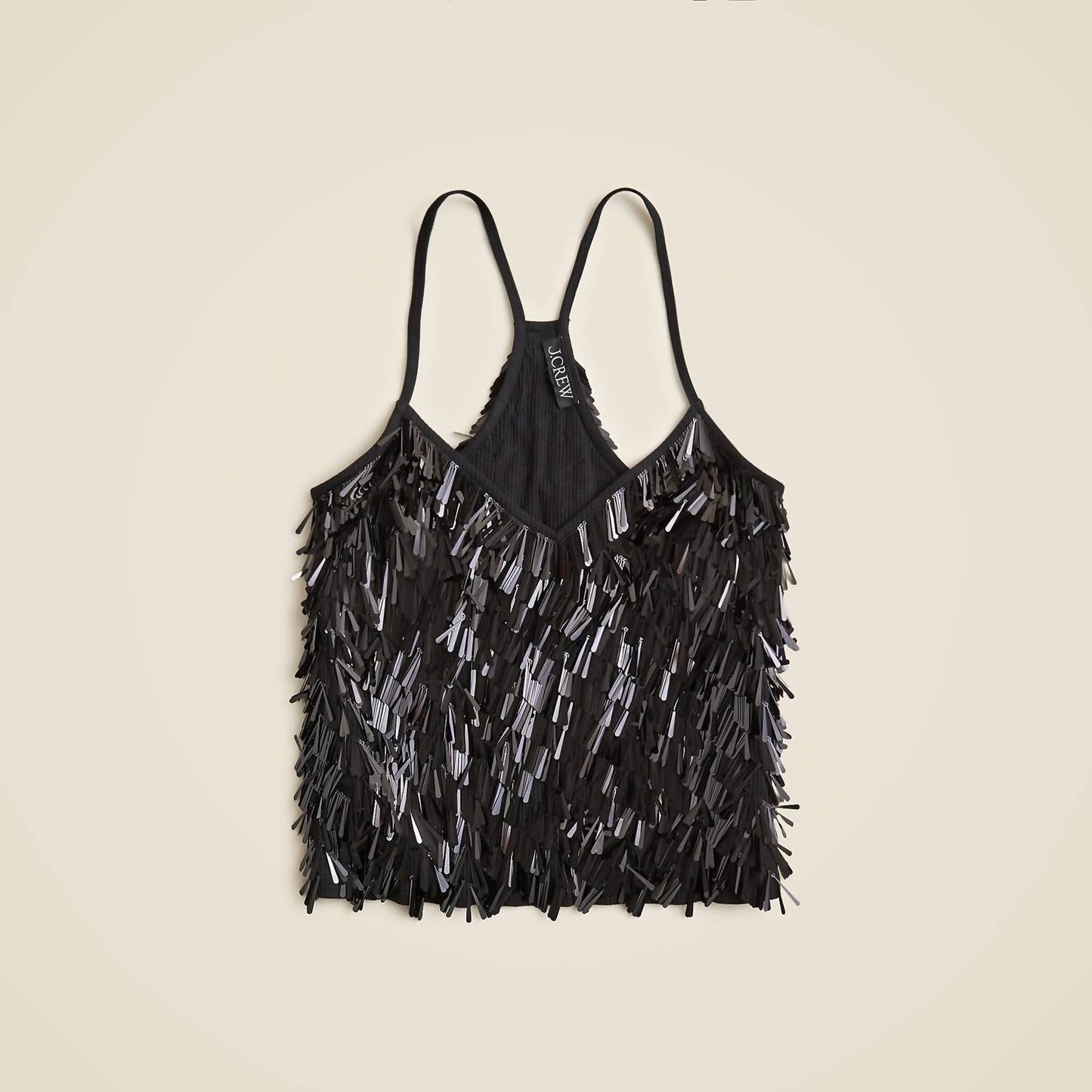 J.Crew - Vintage Rib Tank Top With Drop Sequins