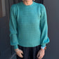 &Merci - Scallop Hem Puff Sleeve Sweater